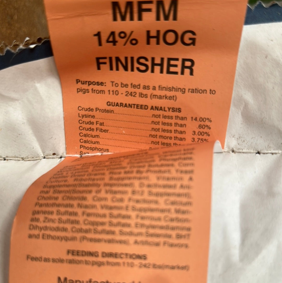 MFM Hog Finisher 14% Non Med
