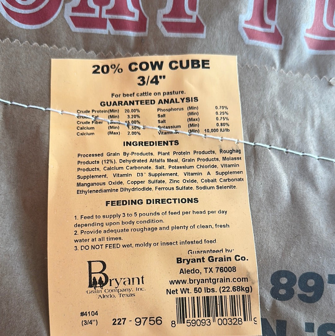 Bryant 20% Cattle Cube