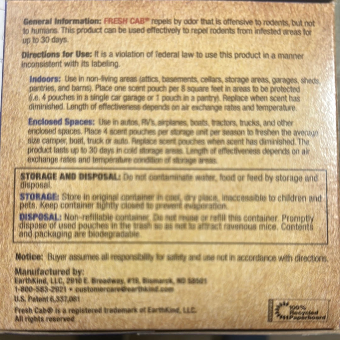 Fresh Cab Rodent Repellant 4pk.