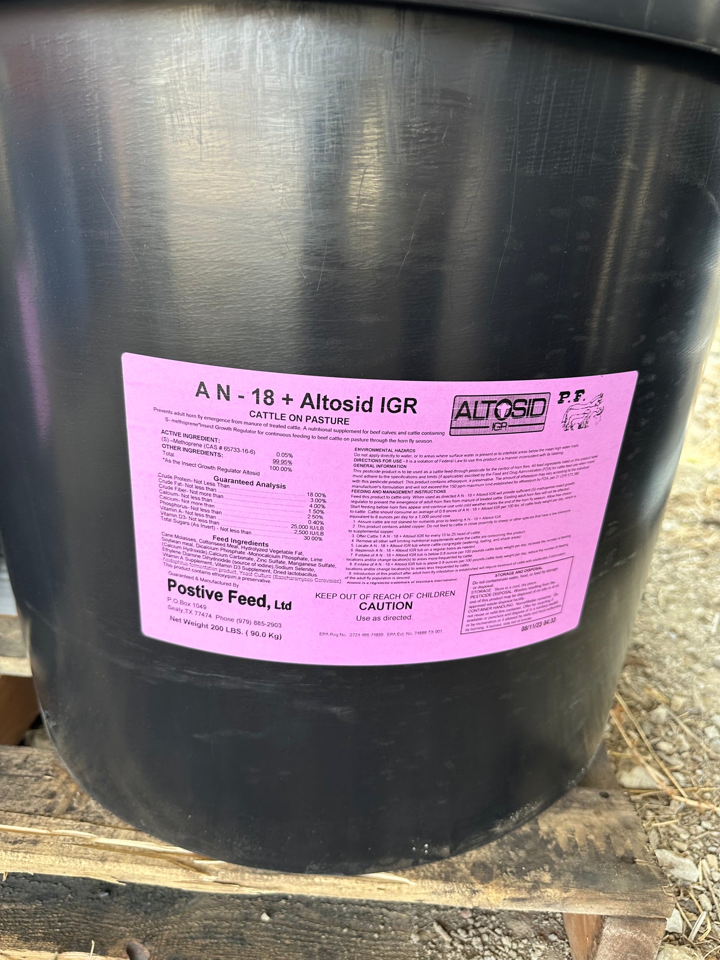 Positive All Natural 18% IGR