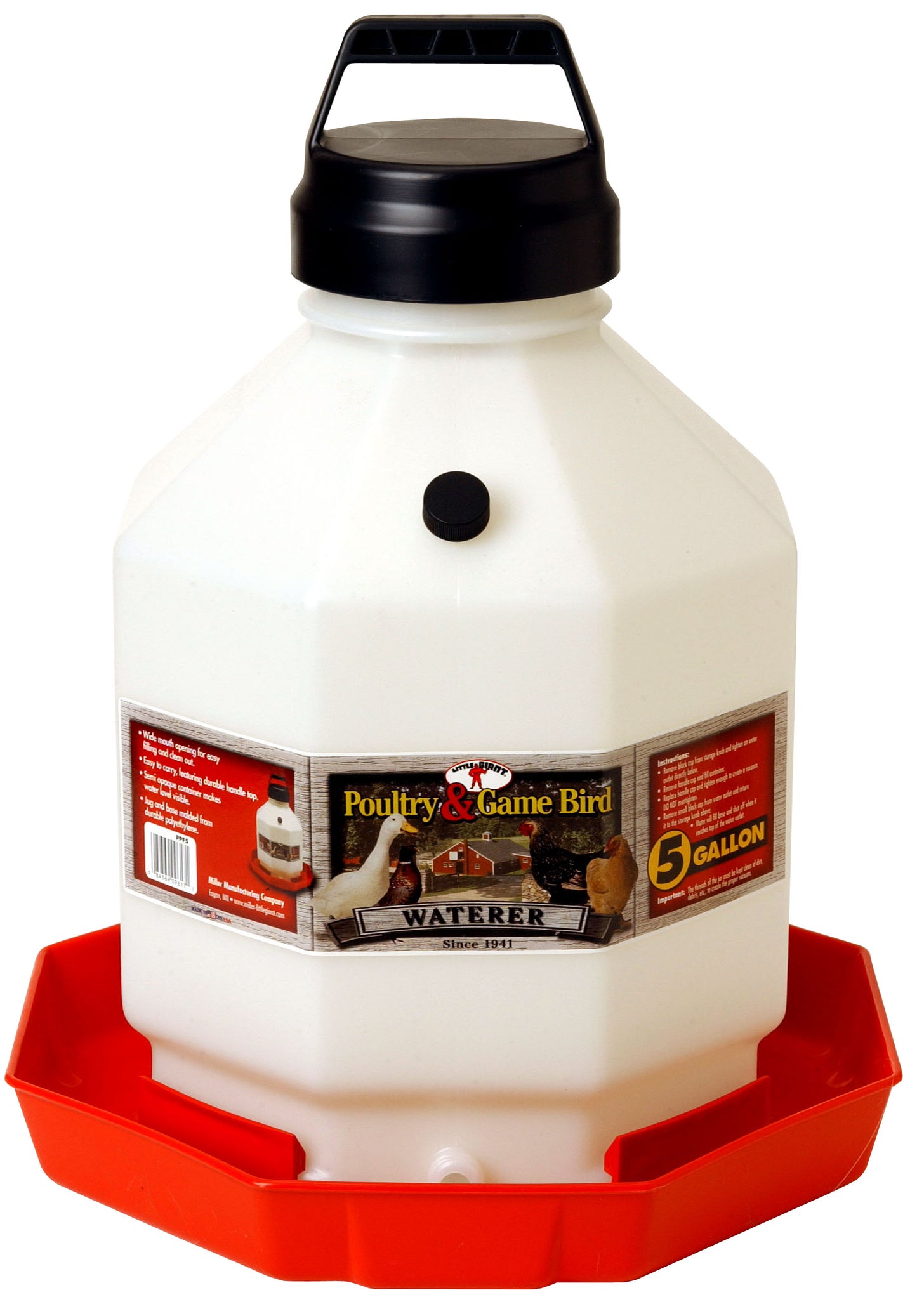 waterer poultry 5 gal plas