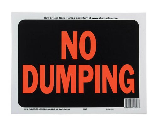 Sign No Dumping