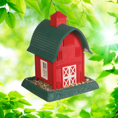 Bird Feeder Barn Red
