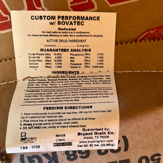 CUSTOM PERFORMANCE  RATION