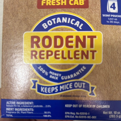 Fresh Cab Rodent Repellant 4pk.