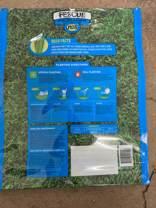 MBS TURF TYPE TALL FESCUE