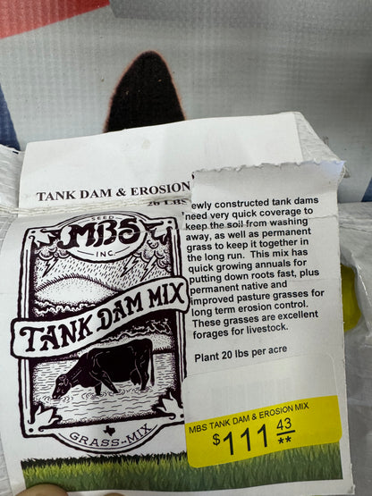 MBS TANK DAM & EROSION MIX 20 Lb.